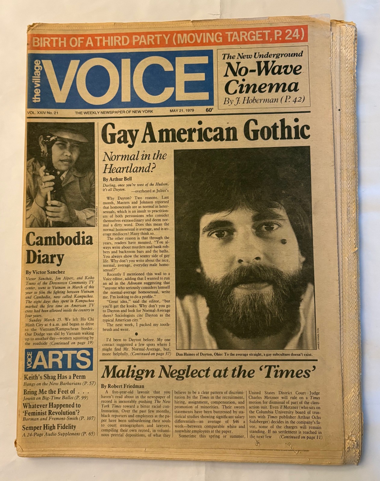 vintage VILLAGE VOICE cultural newspaper may 1979 GAY AMERICAN GOTHIC