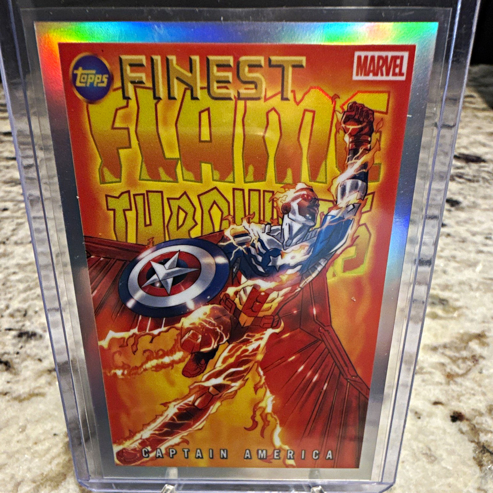 Topps 2026 Topps Finest Fantastic Four 65th Flame Throwers Captain America FT-02