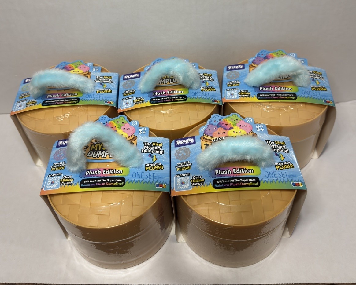 RMS Mystery Dumpling Ploofs Rainbow Plush Edition NEW SEALED Crazy Fun SET OF 5