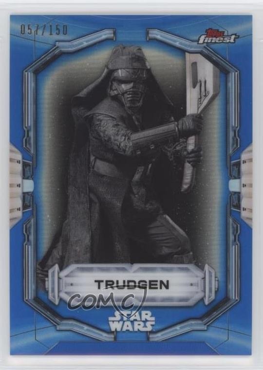 2022 Topps Finest Star Wars Blue Refractor 57/150 Trudgen #91 07uj