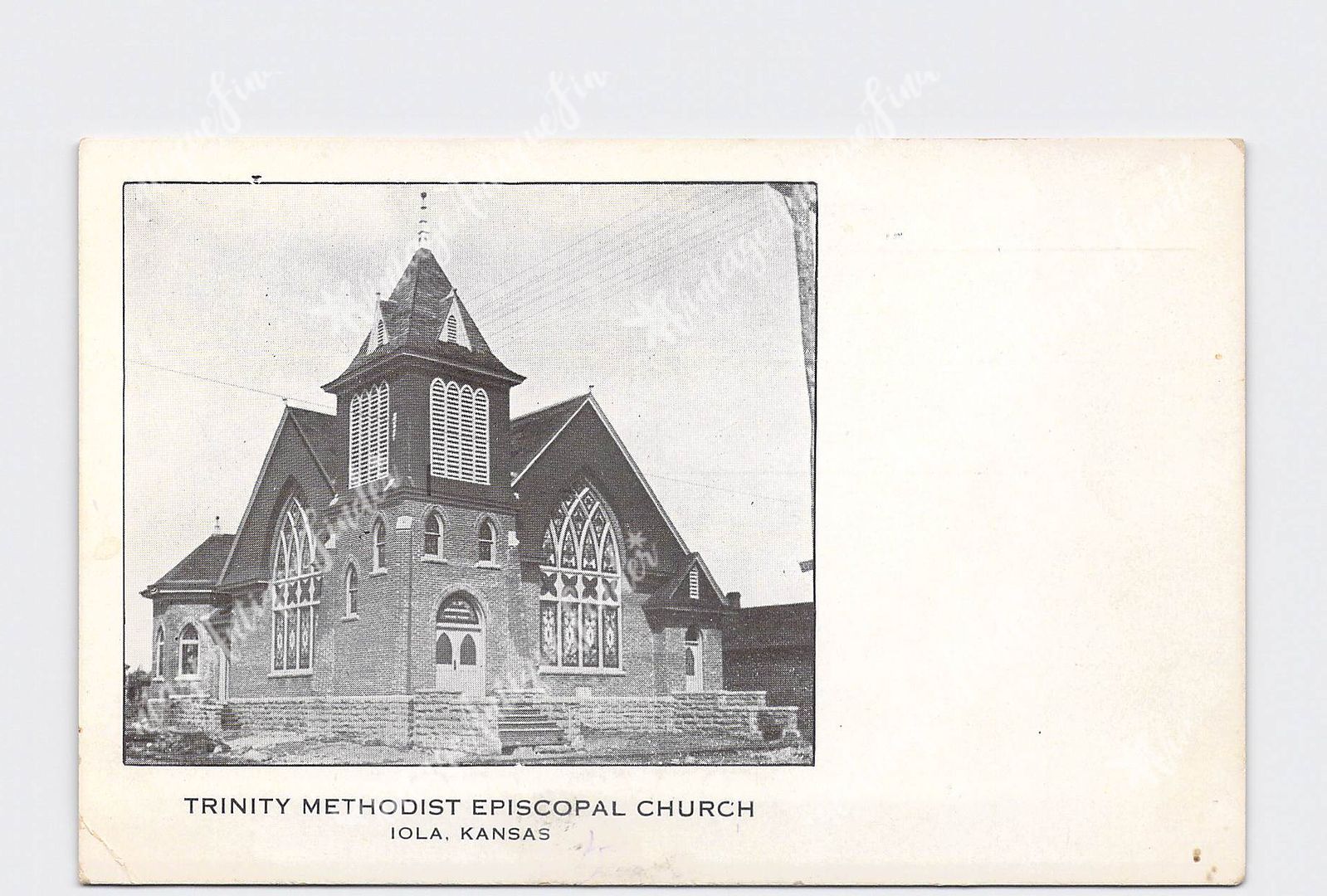 PPC Postcard KS Kansas Iola Trinity Methodist Episcopal Church Exterior