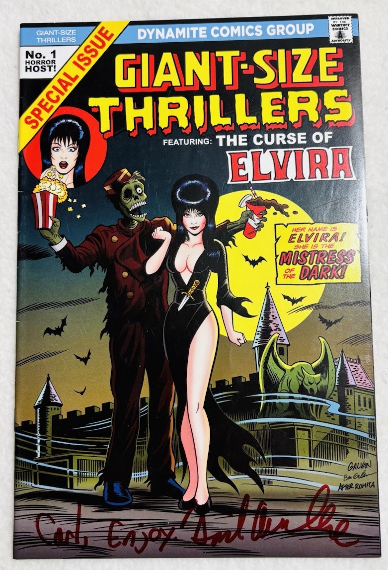 Giant-Size Thrillers Curse Of Elvira Mistress Dark Classic Horror-Signd Avallone