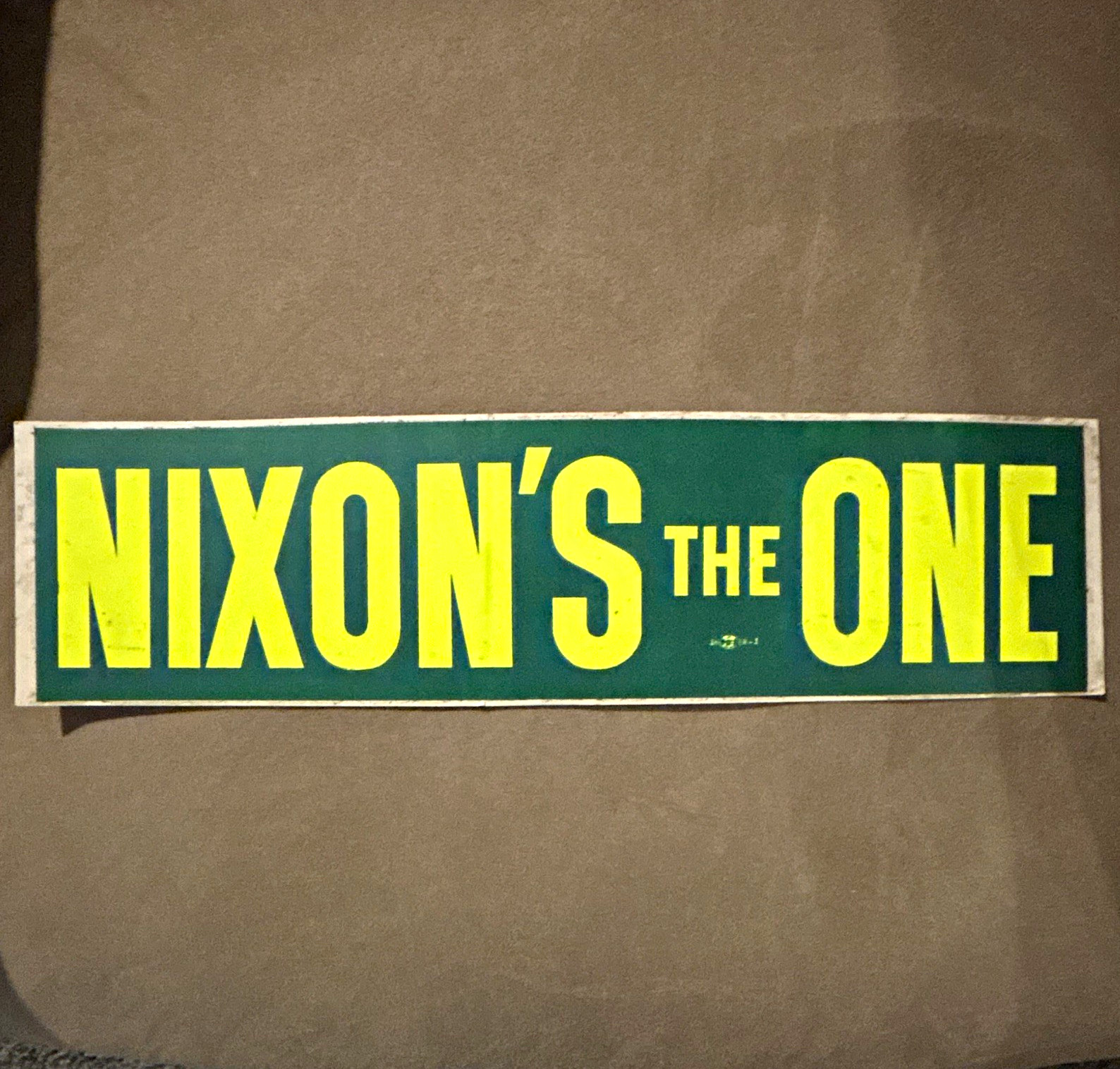 NIXON\'S THE ONE Political Sticker - United States Politics Collectible