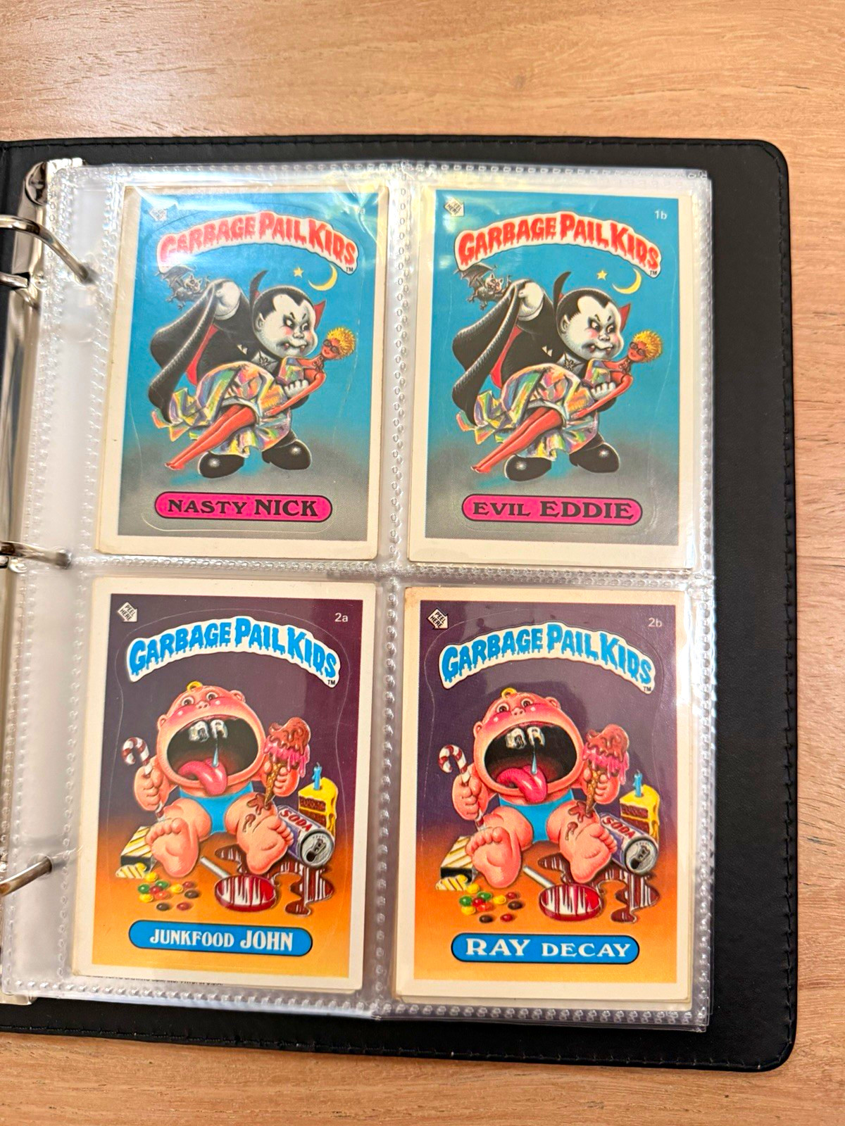 1985 Topps Garbage Pail Kids Series 1 Complete 82 Card Set A & B GPK OS1 Binder