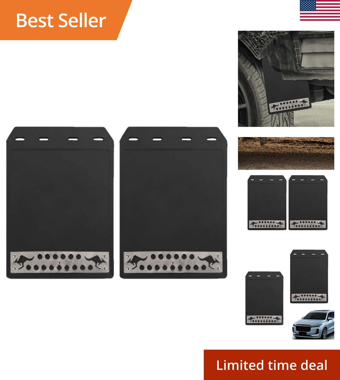 2 Pcs Car Mud Flaps Heat Resistant Truck Splash Guards Trucks Mud Guards Wear