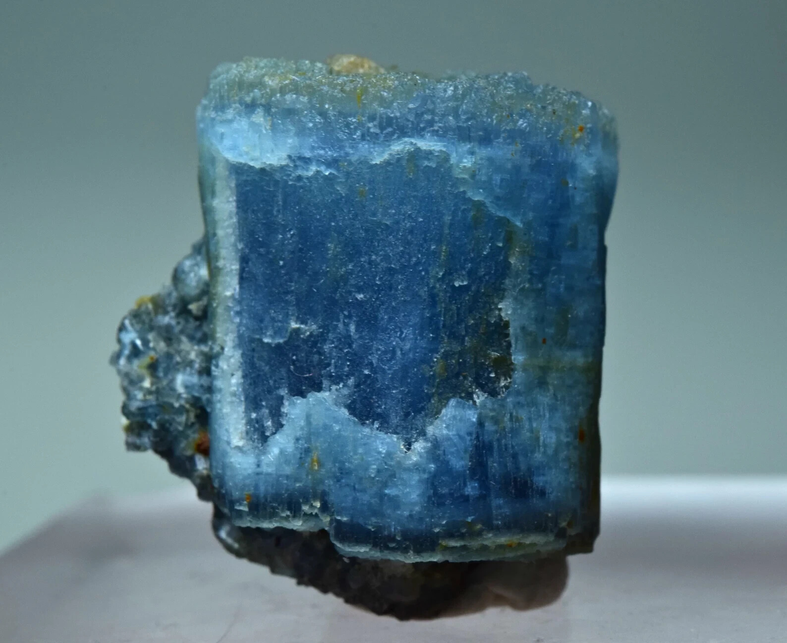 32 Carat Unusual Double Terminated Vorobyevite Beryl Rosterite Crystal w/ Mica