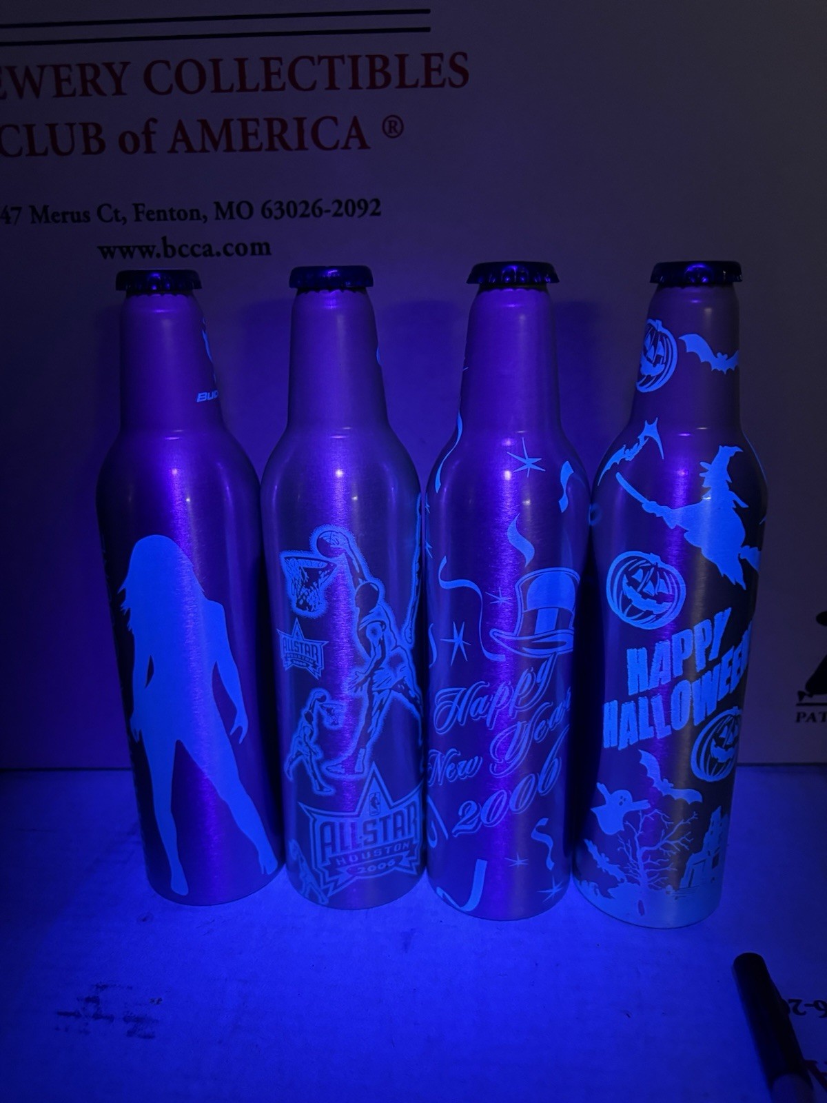 Bud Light Black Light Aluminum Bottles 