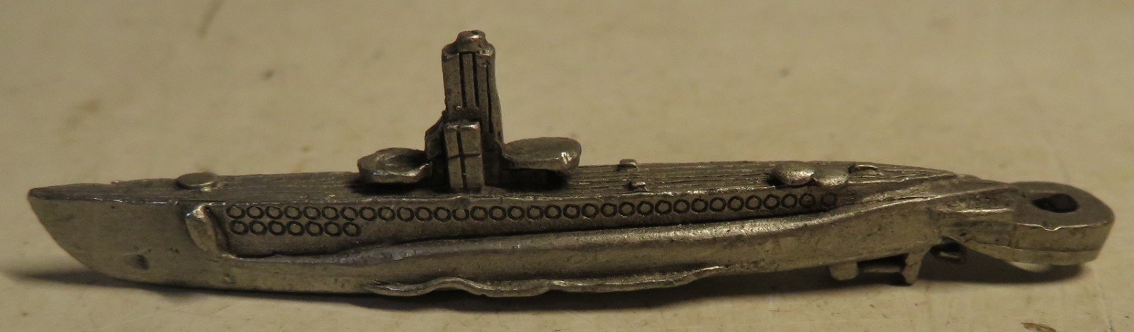 U.S.S. Bowfin Ship Boat U.S. Navy Ships of WWII Pewter Model Charm 2-1/4\