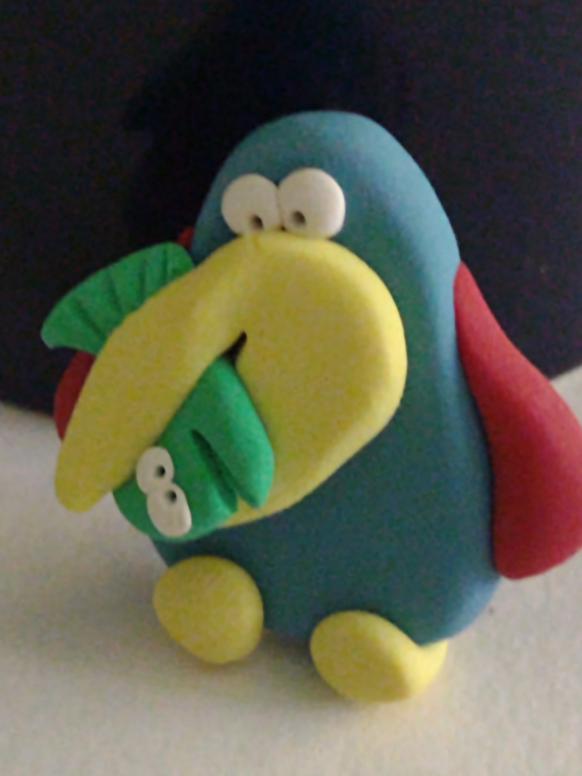 Vintage Zoolery Nina Piccirilli Polymer Clay Bird Toucan Brooch Pin Handmade