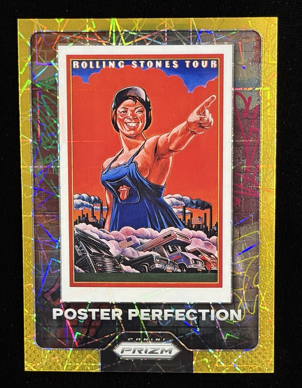 2025 Panini Prizm The Rolling Stones Poster Perfection #14- Gold Laser # 09/10