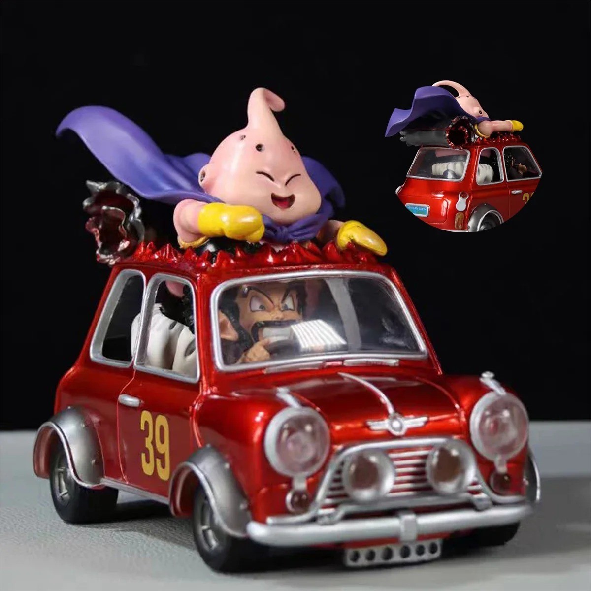Dragon Ball Majin Buu Satan Red Car Anime Action Figure Collection Toy Gift 7''