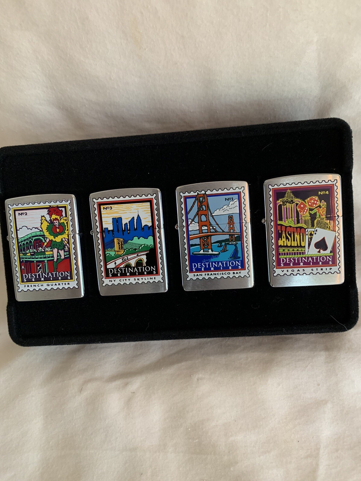 Zippo vintage destination series 1-4 2000 brand new In Tin￼