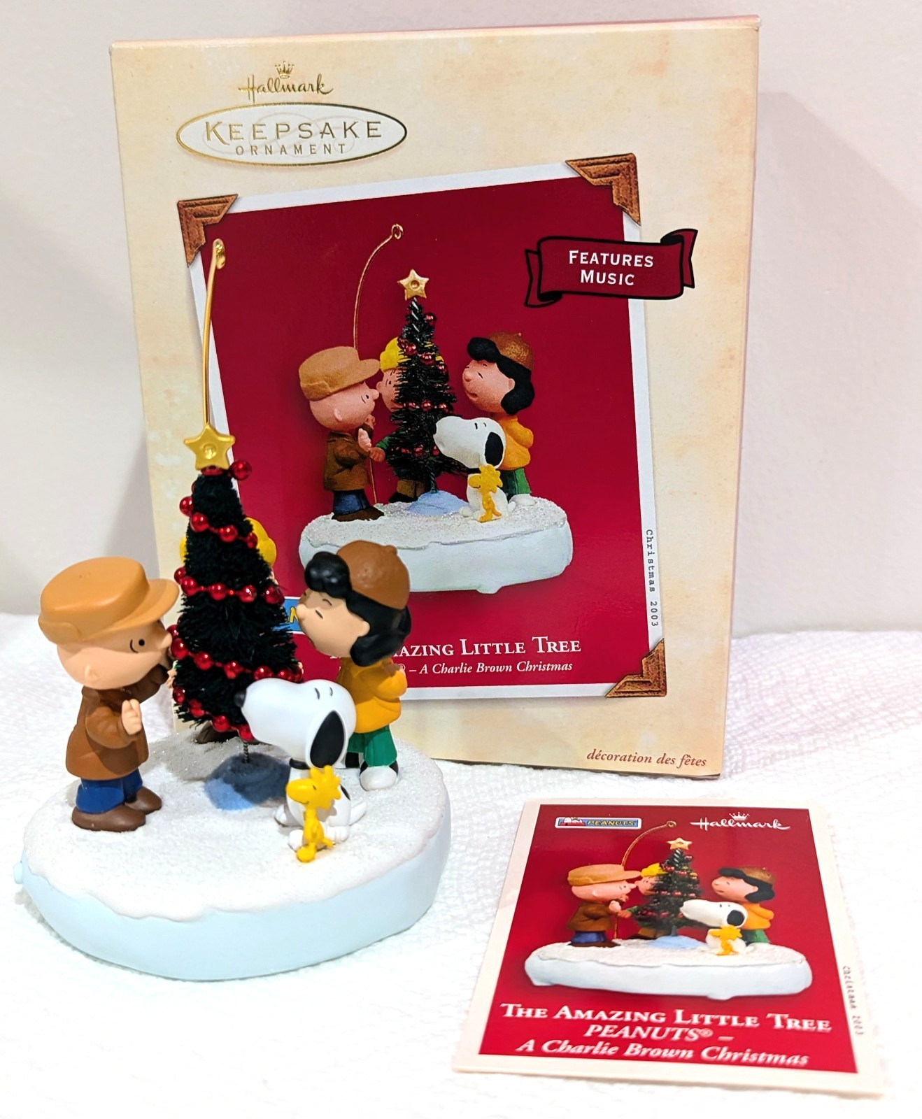2003 Hallmark Keepsake Peanuts The Amazing Little Tree Music Christmas Ornament