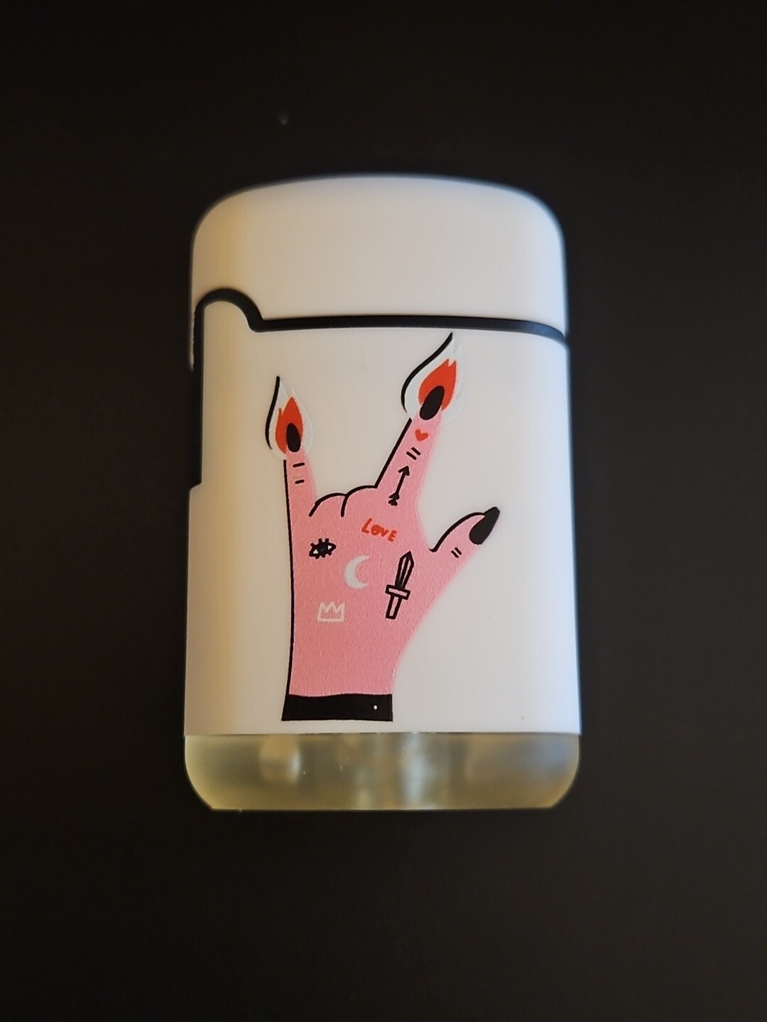 Zengaz Torch Lighter Refillable Windless Tattoo Love You Theme