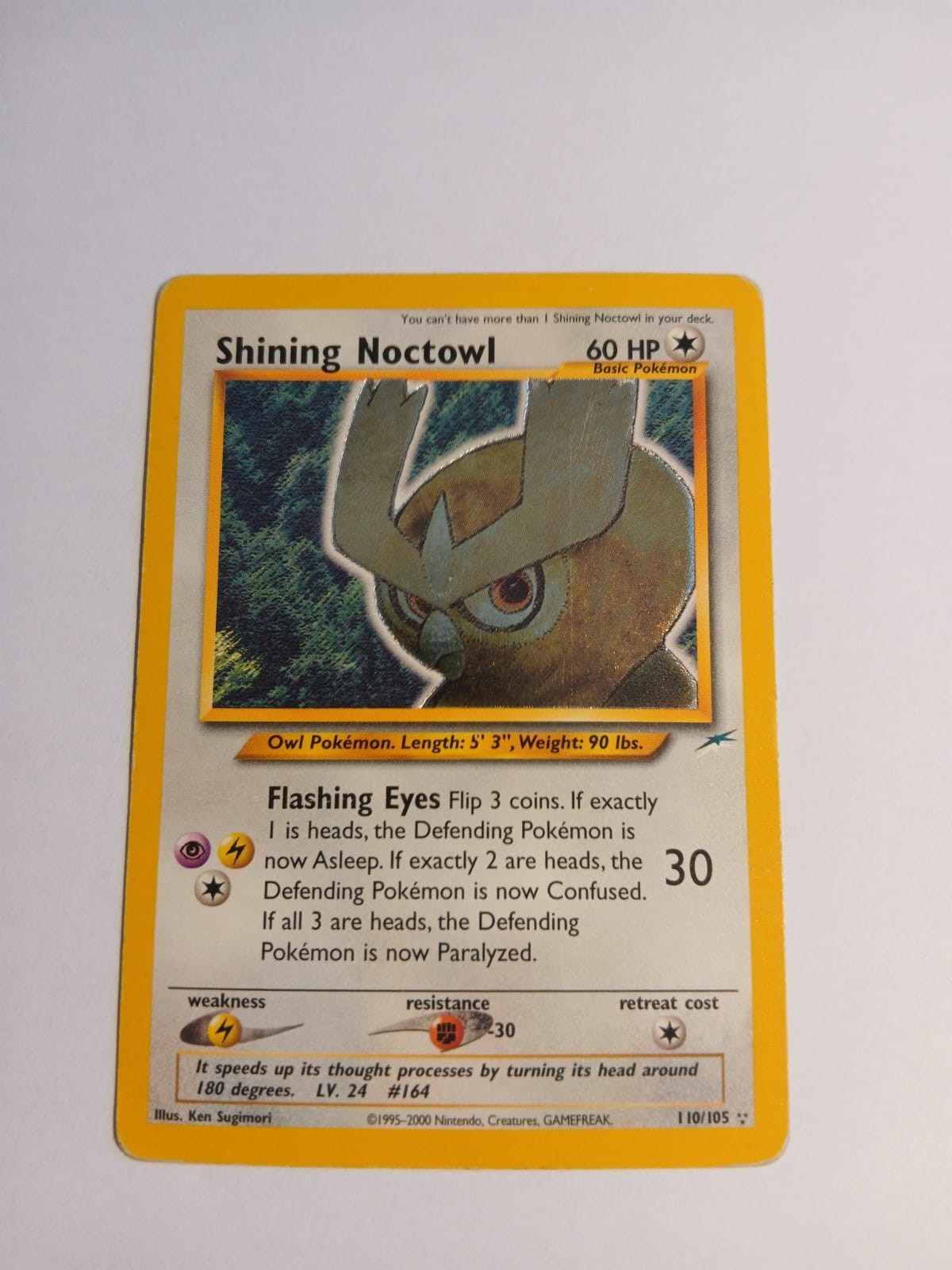 Shining Noctowl 110/105 - Pokemon Card WOTC 2002 Neo Destiny Holo