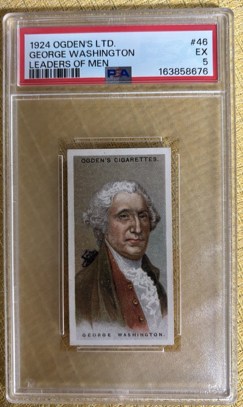 1924 Ogden's LTD Leaders of Men Tobacco Card George Washington #46 PSA 5
