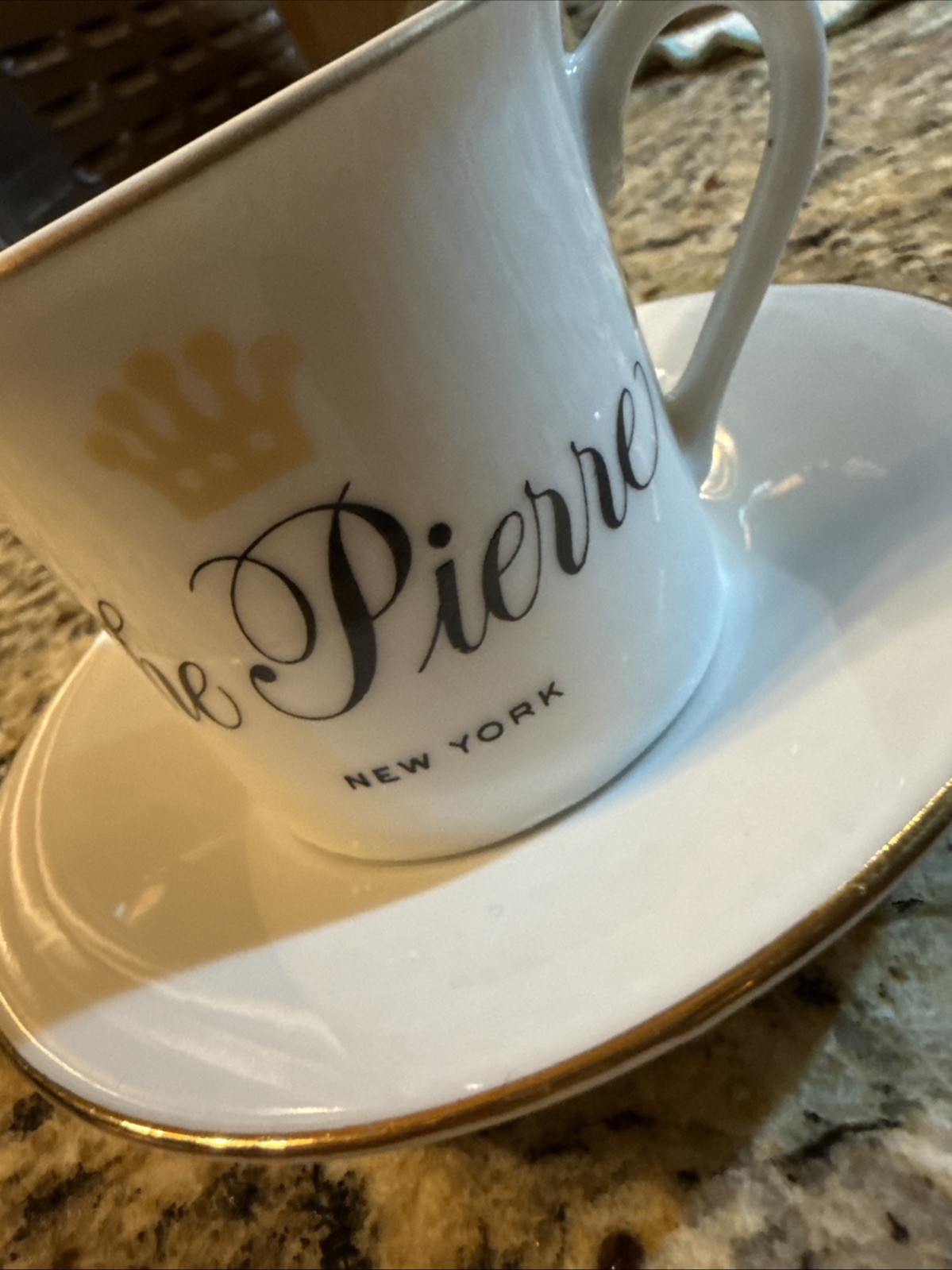 Vintage The Pierre Hotel NYC Demitasse Cup & Saucer,  Seymour Mann Inc China