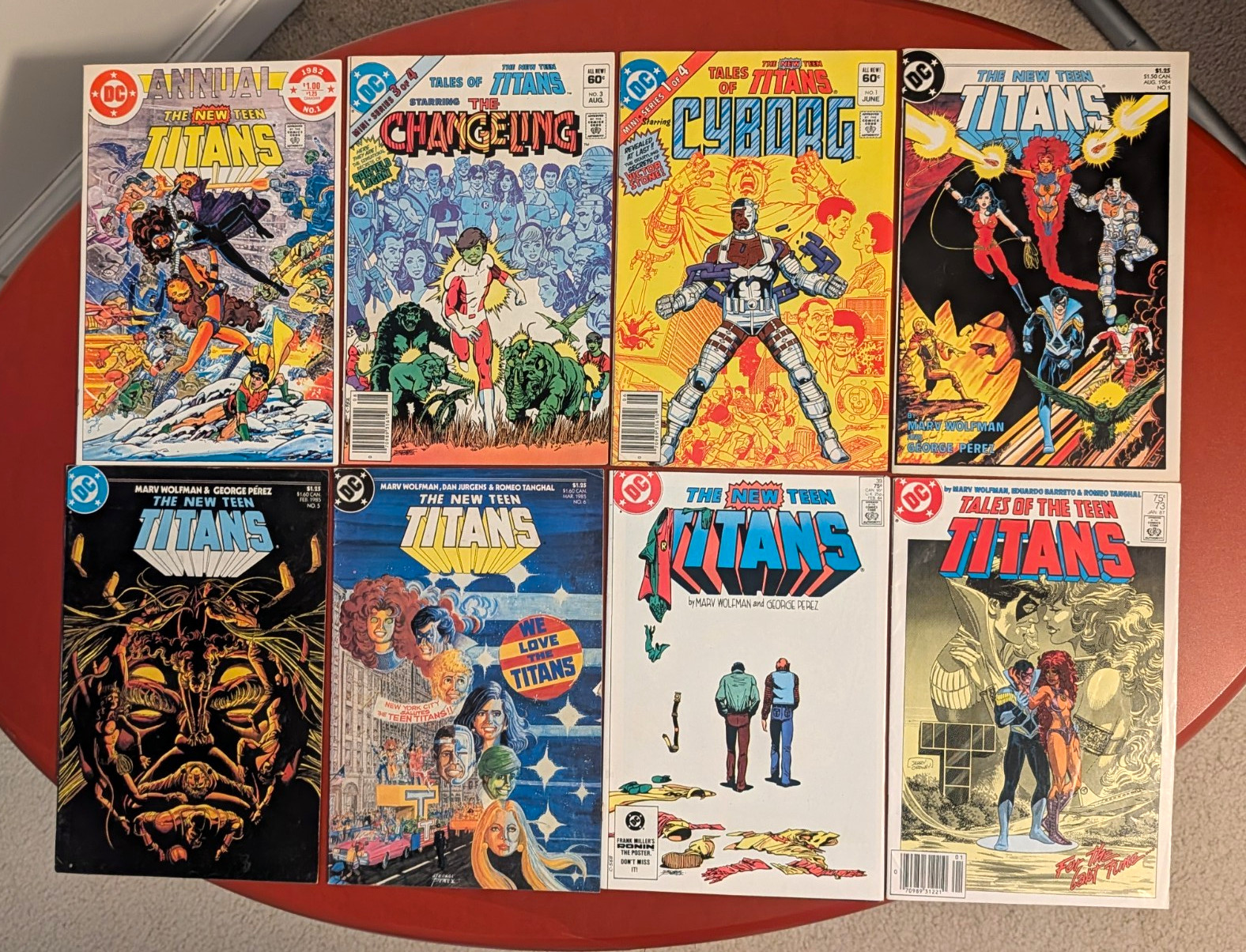 The New Teen Titans George Perez Lot of 8 DC Comics
