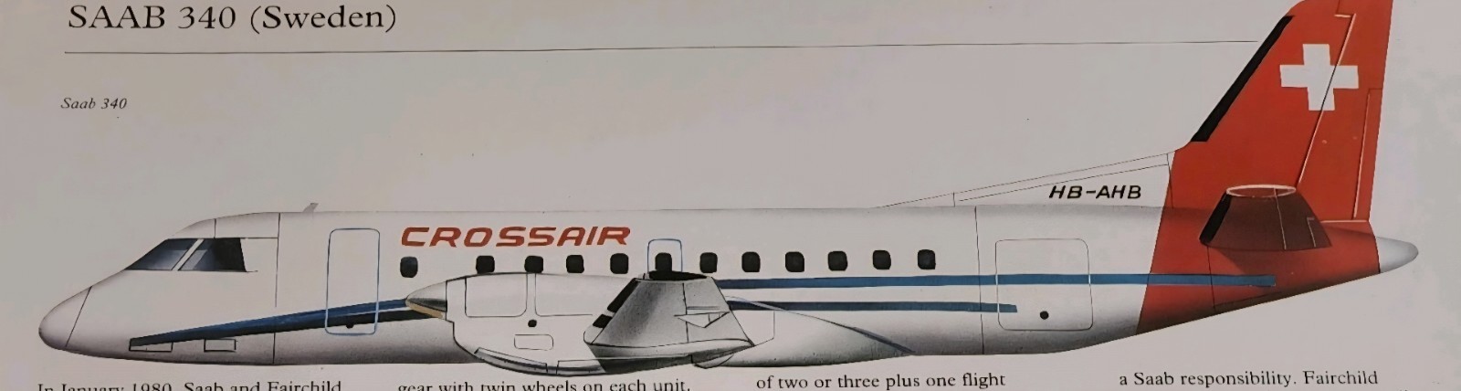 SAAB Picture Out of Print Vtg Aircraft Article Spec Sheet Flying Wall Art  