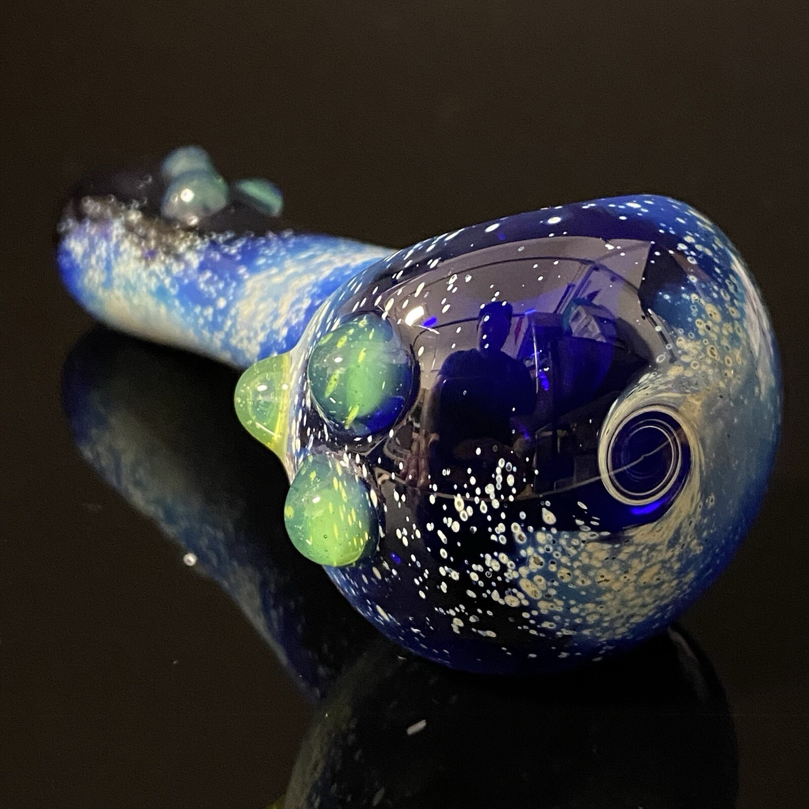 USA - 4.5” Galaxy Blue Space Pipe Hand Pipes Glass Tobacco