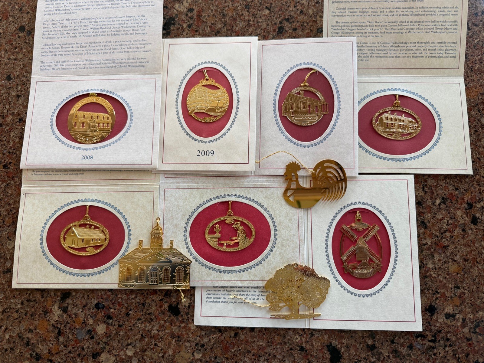 Colonial Williamsburg Ornaments Collection (10 total) Early-mid 2000s & More