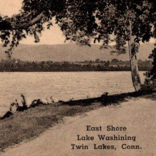 Antique Postcard DB Card East Shore Lake Washining Twin Lakes CT Albertype Card