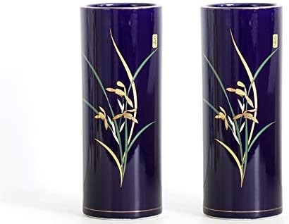 Japanese Vase Buddhist Altar Yamako Ceramic Iris 30cm