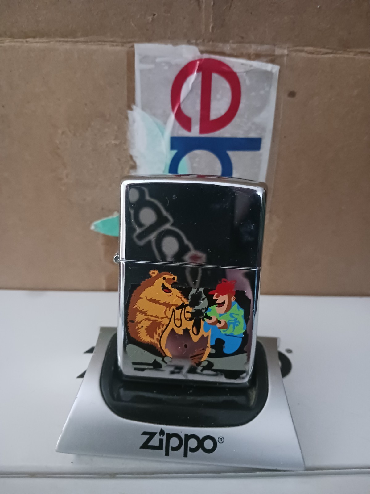 Zippo Vintage 1996 Great Outdoors. NIB Polished Chrome. 