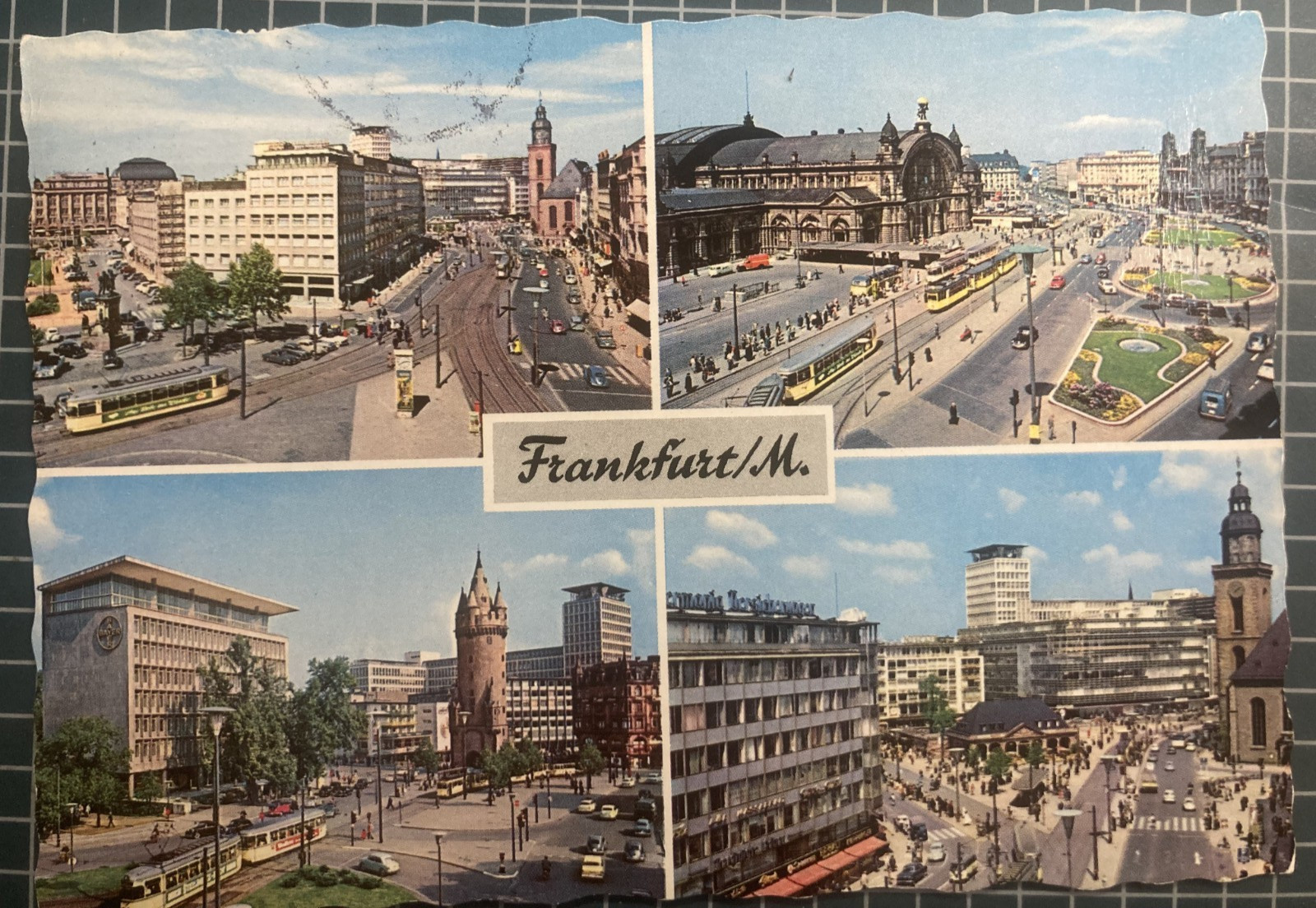 Vintage Frankfurt am Main Germany Multi-View PostcardSent to Tiburon CA