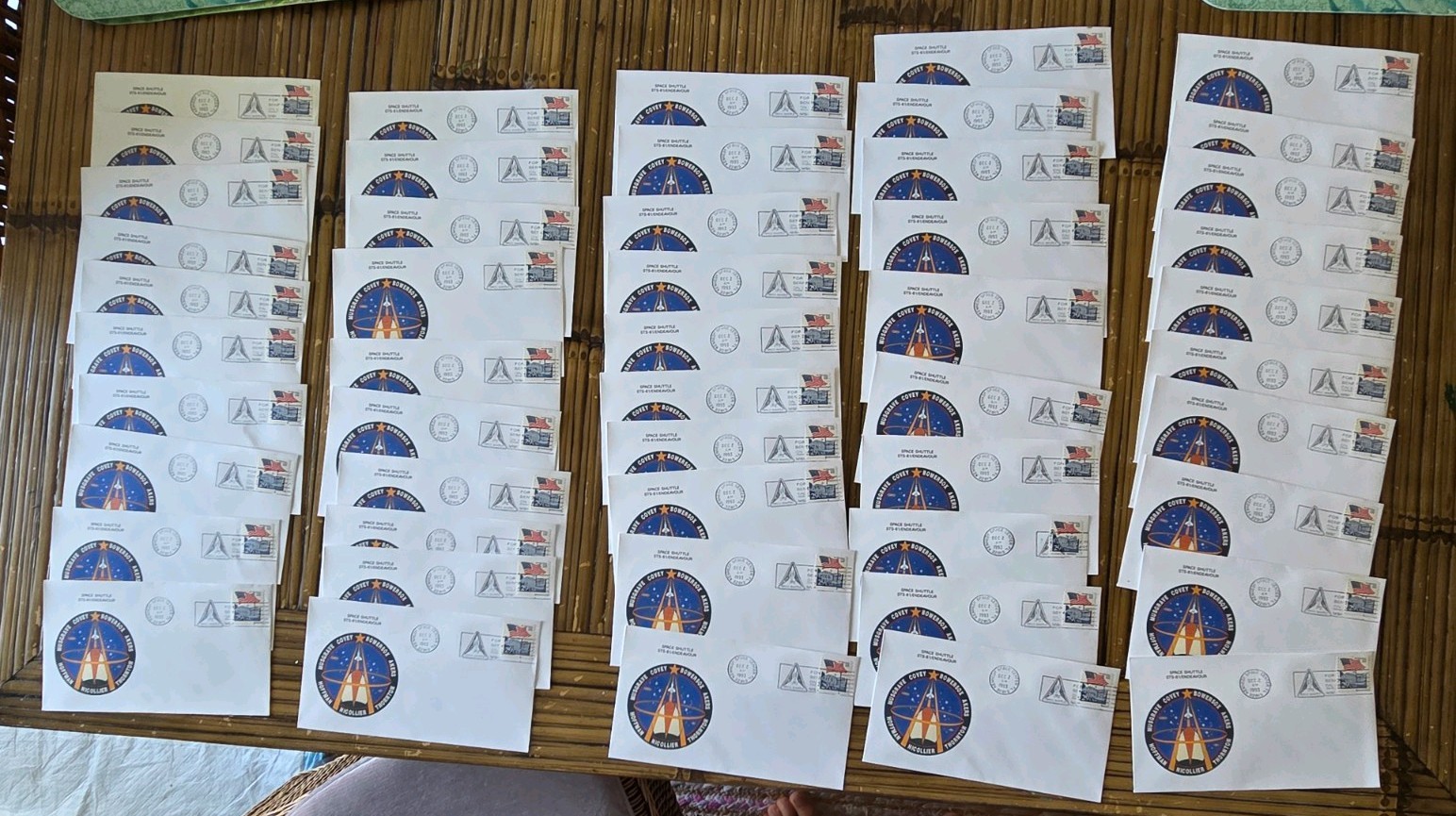 Huge lot of 50 NASA STS-61 SPACE SHUTTLE ENDEAVOUR First Day LAUNCH Covers KSC
