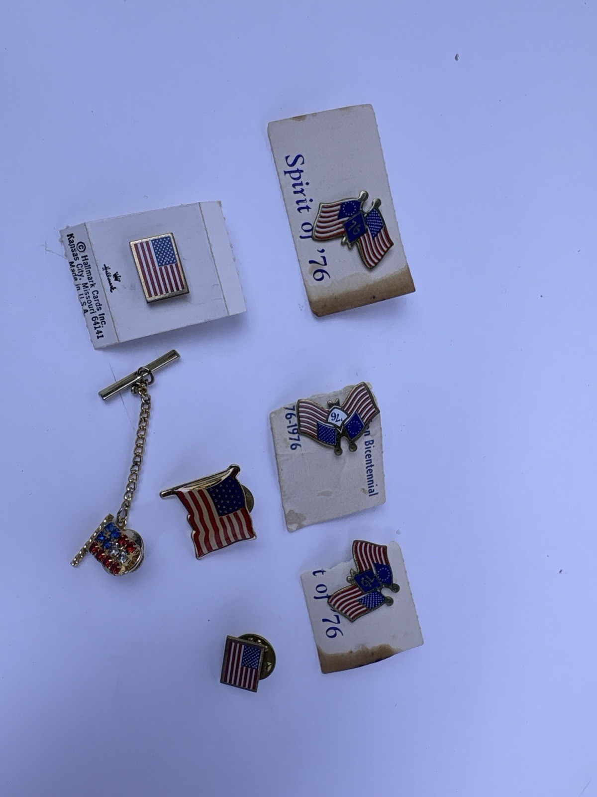 Vintage 1976 Bicentennial American Flag Lapel Pin Spirit Of ’76 Lot Of 10