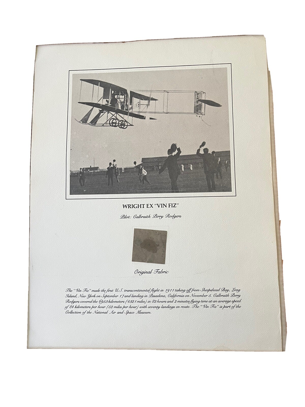 Wright EX “Vin Fiz” Poster