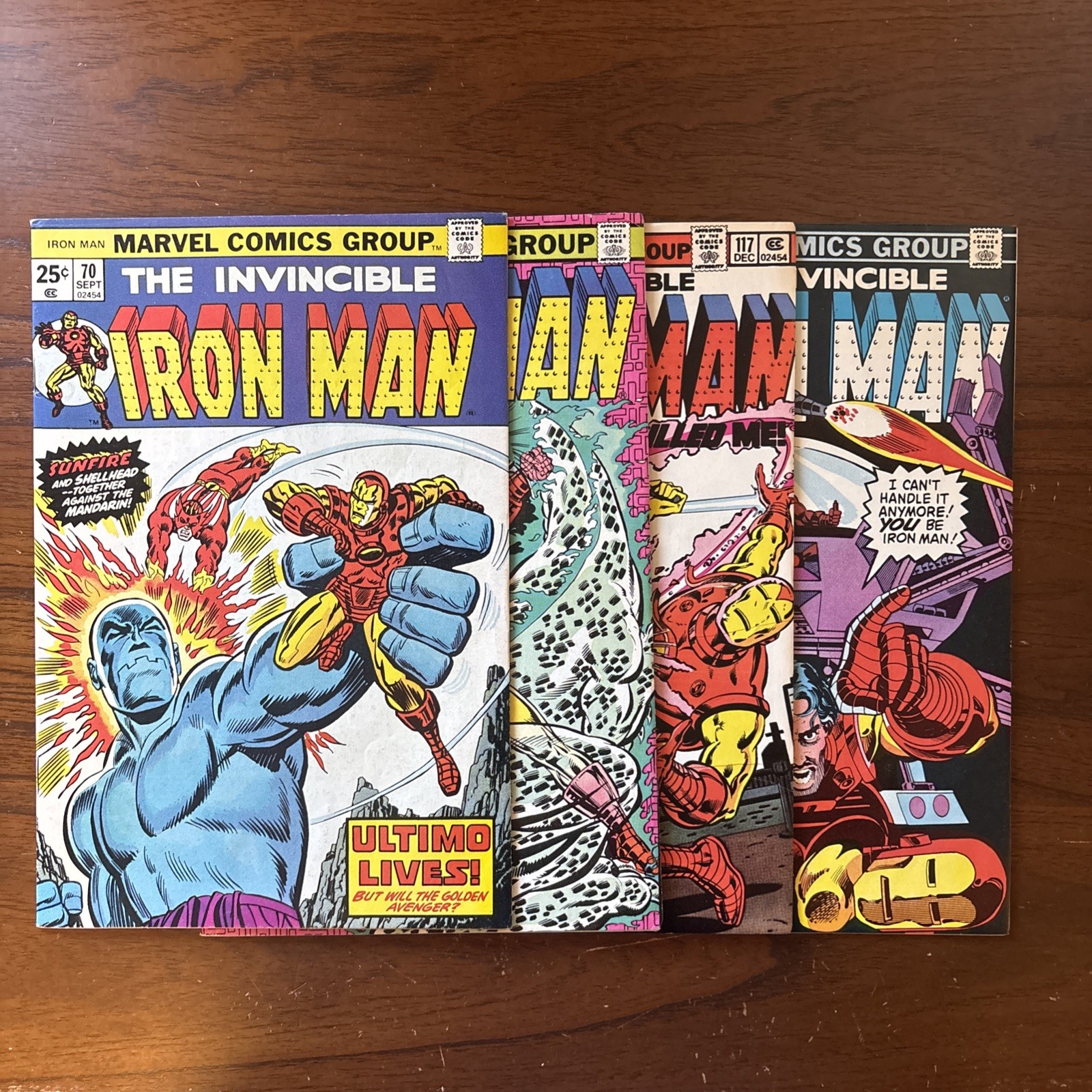 Iron Man Bronze Age Lot 70, 117, 130 & 169 Mid-Higher Grade Marvel Comics