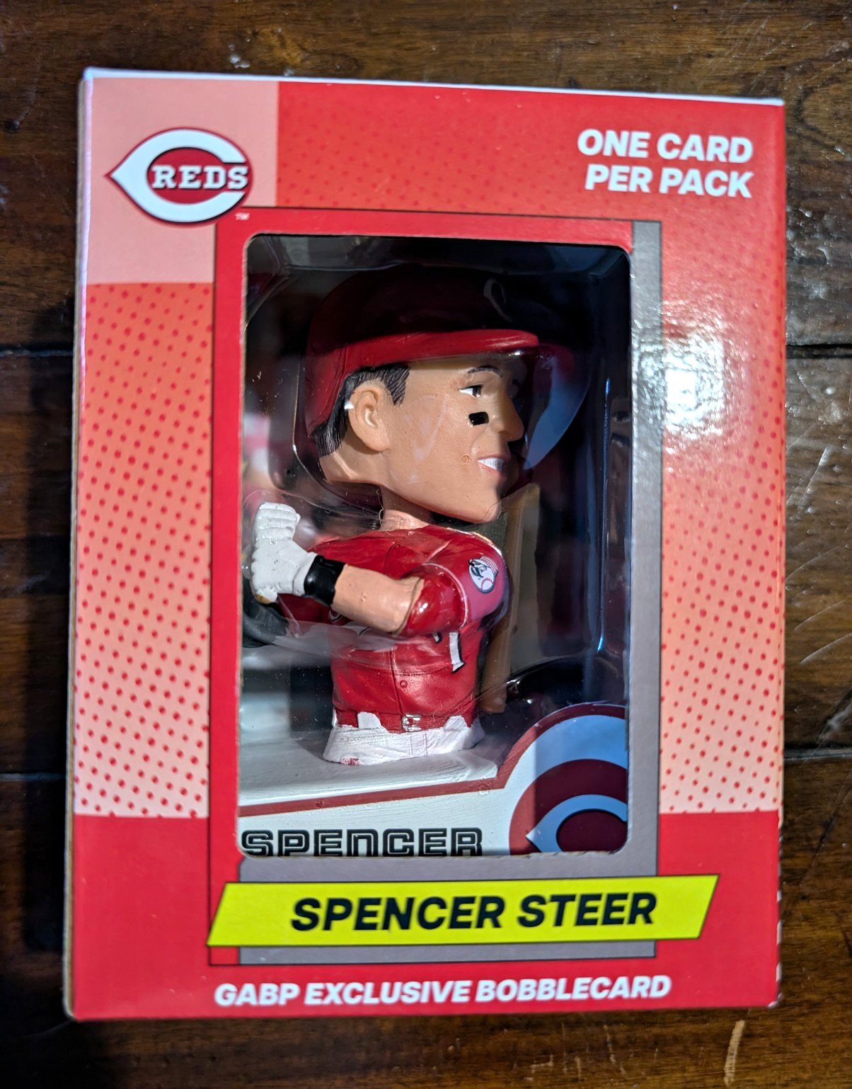 MLB Cincinnati Reds Spencer Steer GABP Exclusive Bobblehead Skyline Chili