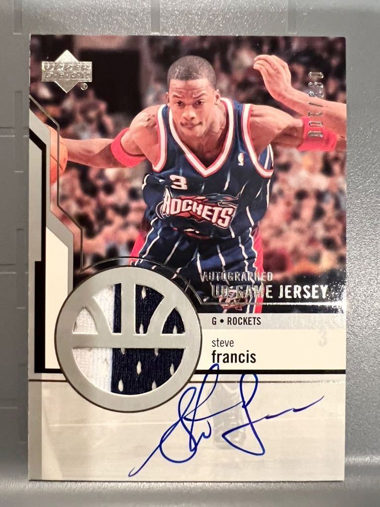 Autograph Limited to 100 Pieces Auto Jersey 03 Upper Deck Steve Francis NBA Auto