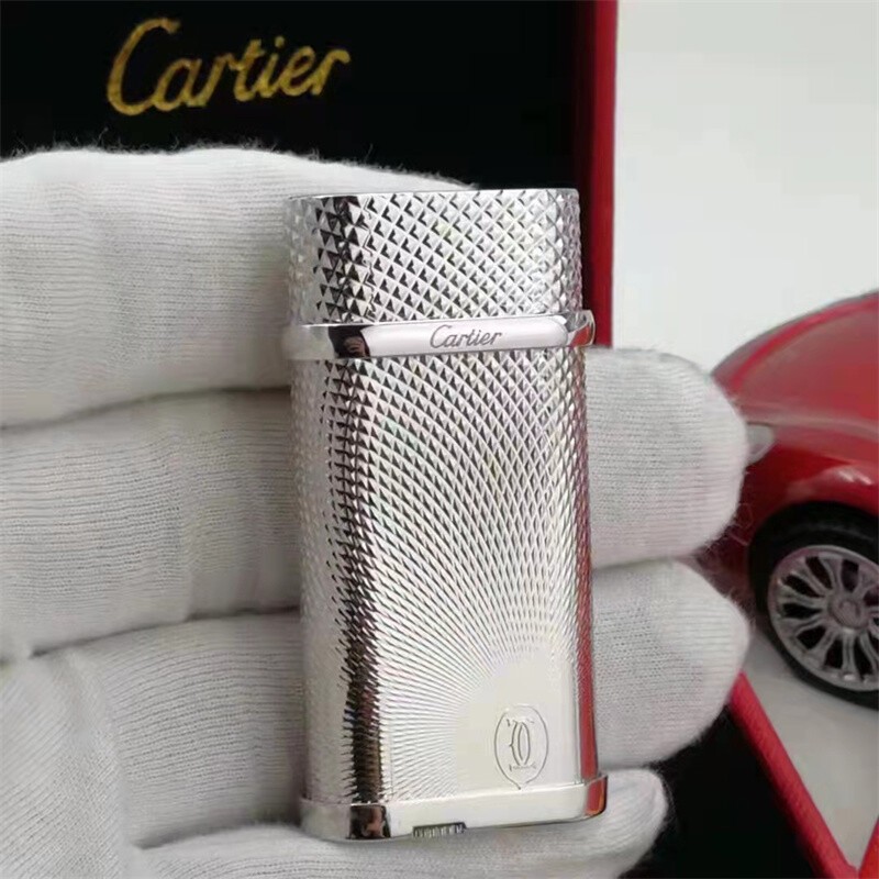 Smoking Lighter Cartier Classic Luxury Lighter Gas Lighter With Stones Box #V7