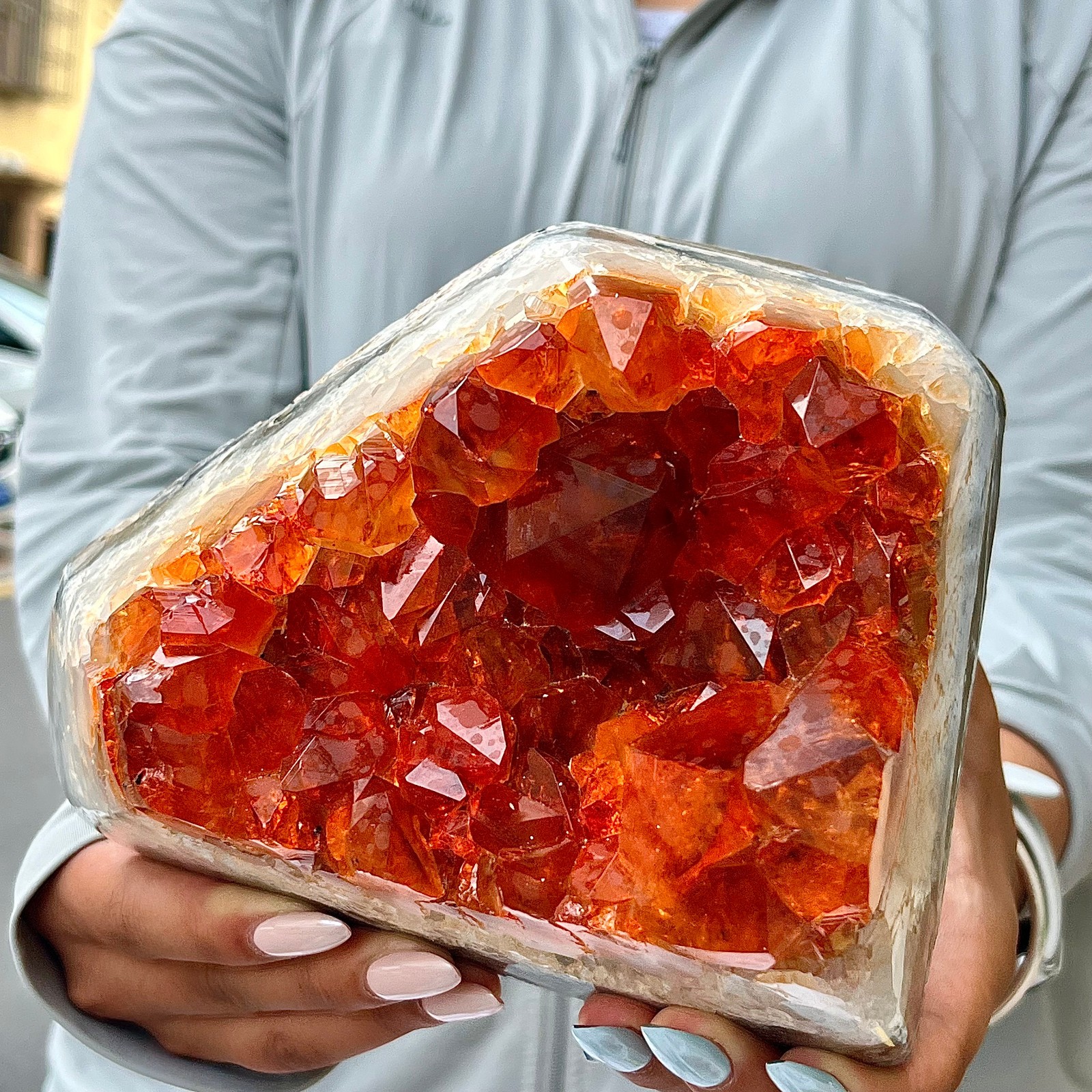 7.58LB High quality Yellow Cluster Cave Cathedral specimen restoration