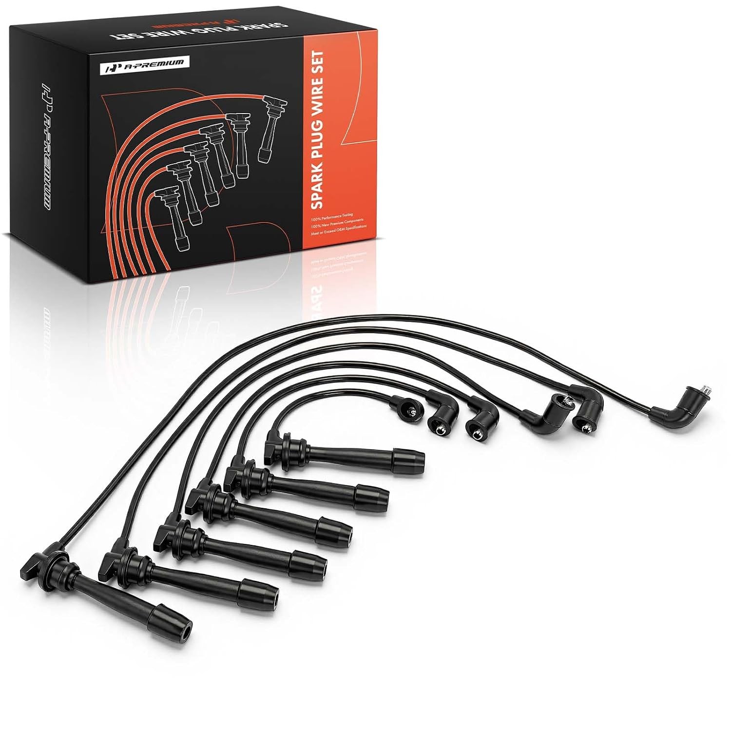 7MM Spark Plug Wires Set 6 Compatible Kia Hyundai 2.7L V6 Piece Spark Plug