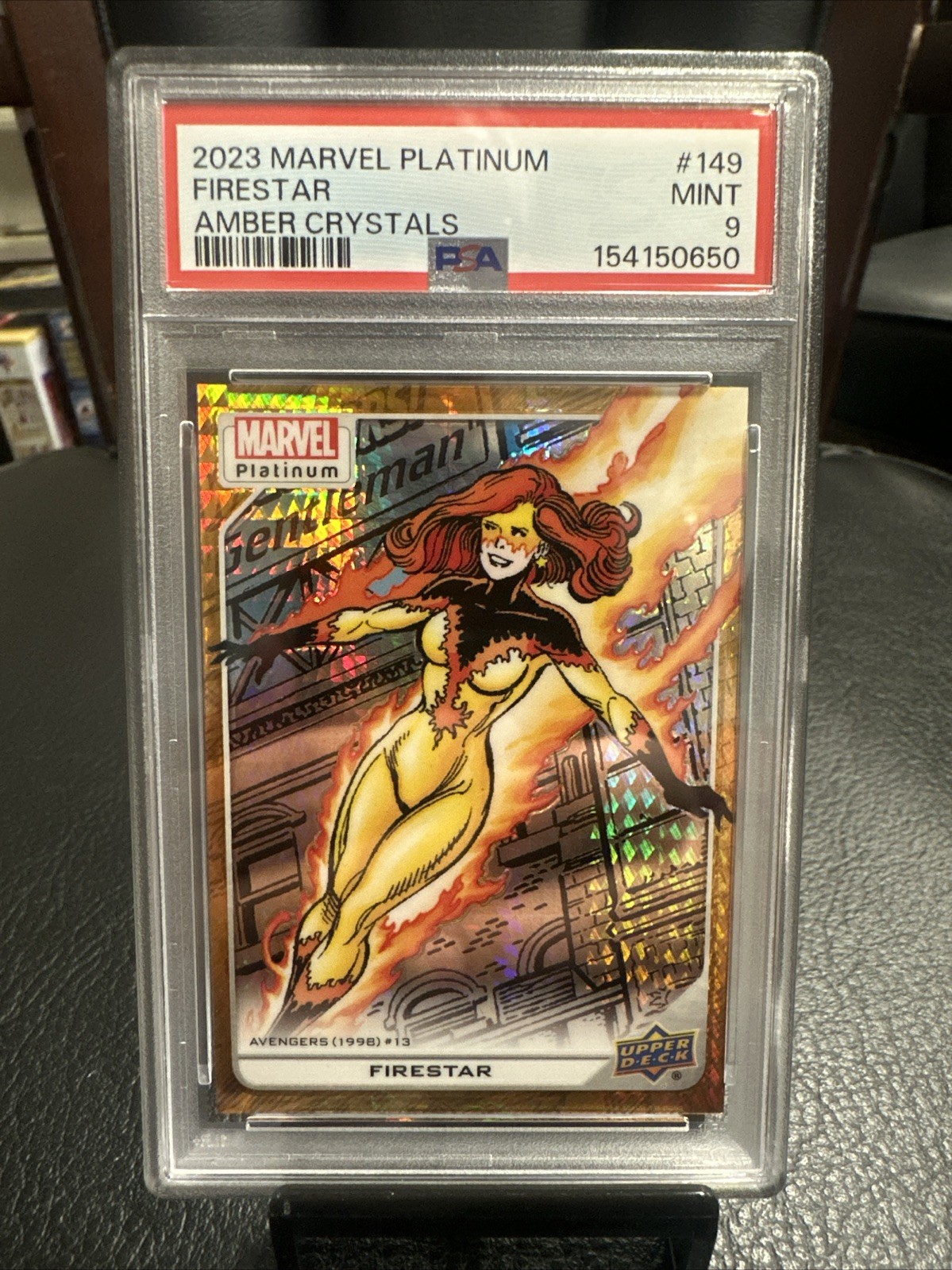 2023 Marvel Platinum Amber Crystals Firestar 3/5 Psa 9