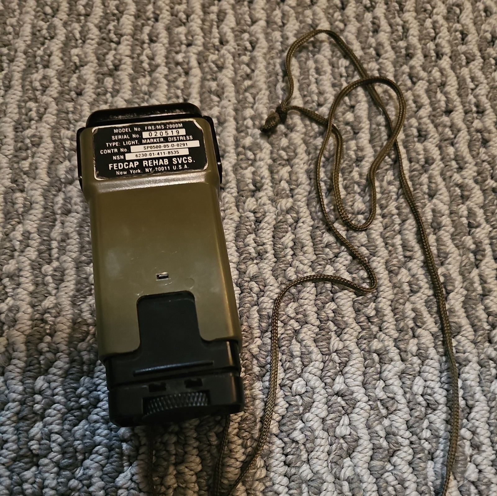 Military Surplus: Light, Marker, Distress, NSN 6230-01-448-8340 FRS/MS-2000M