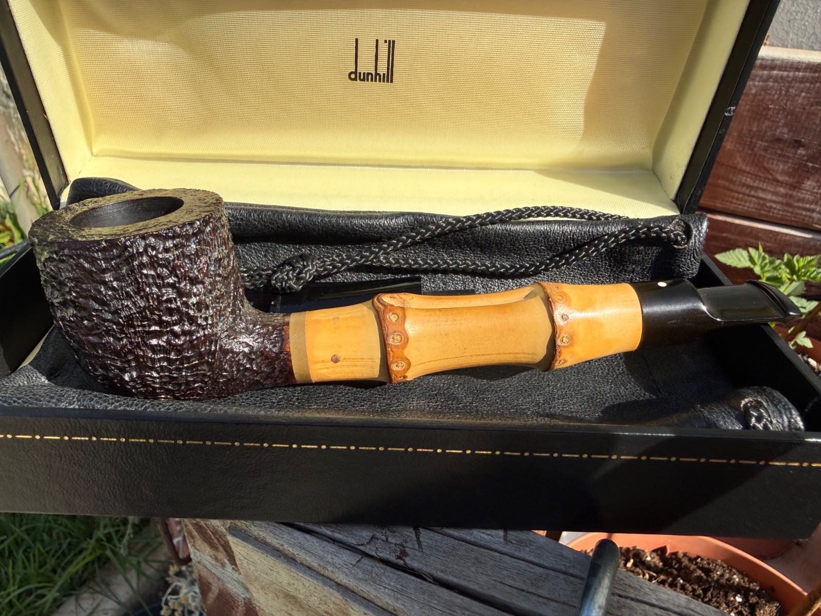 Alfred Dunhill Shell Briar 4106 Bamboo Pipe