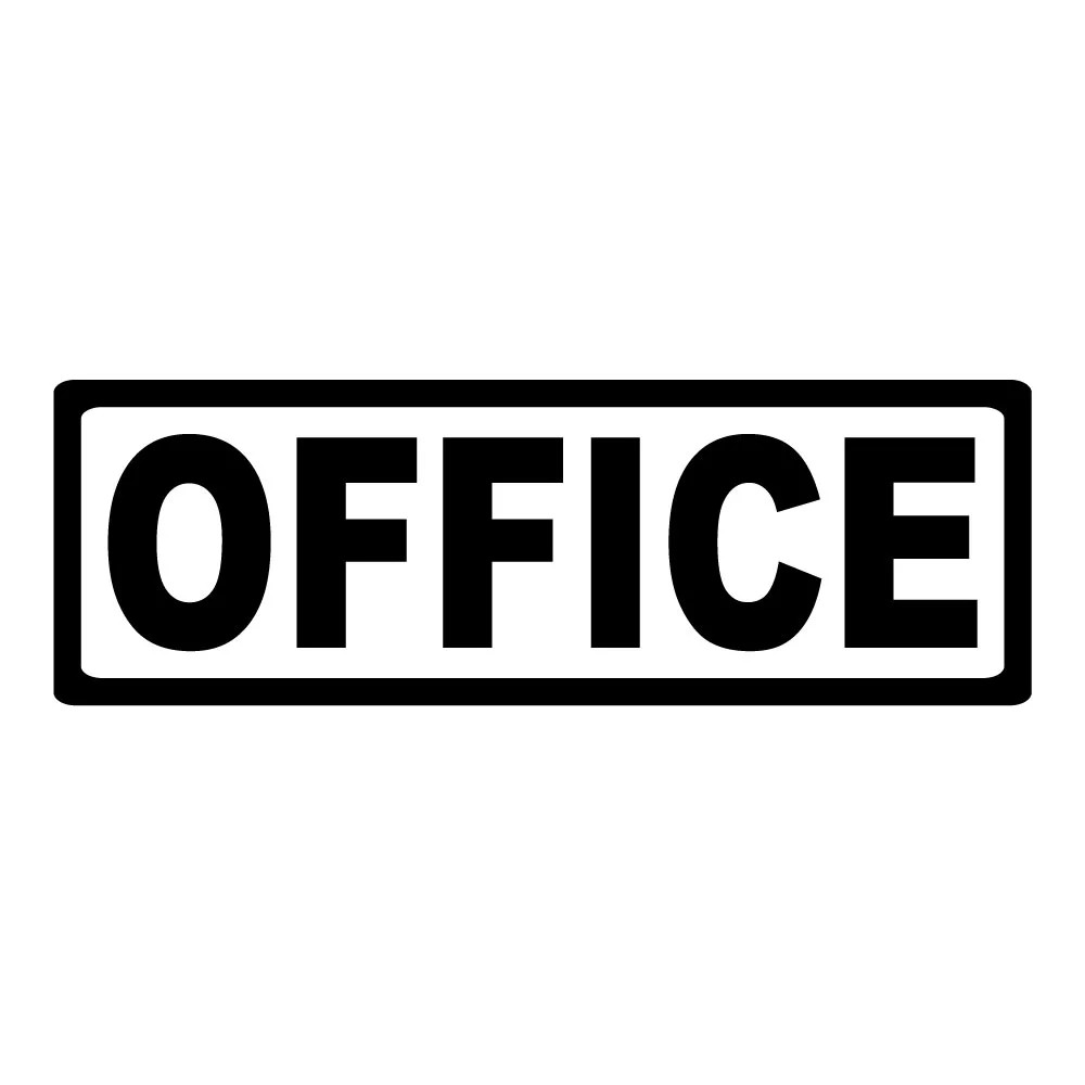 Office Decal Sticker Black Die Cut Vinyl Office Door Signage