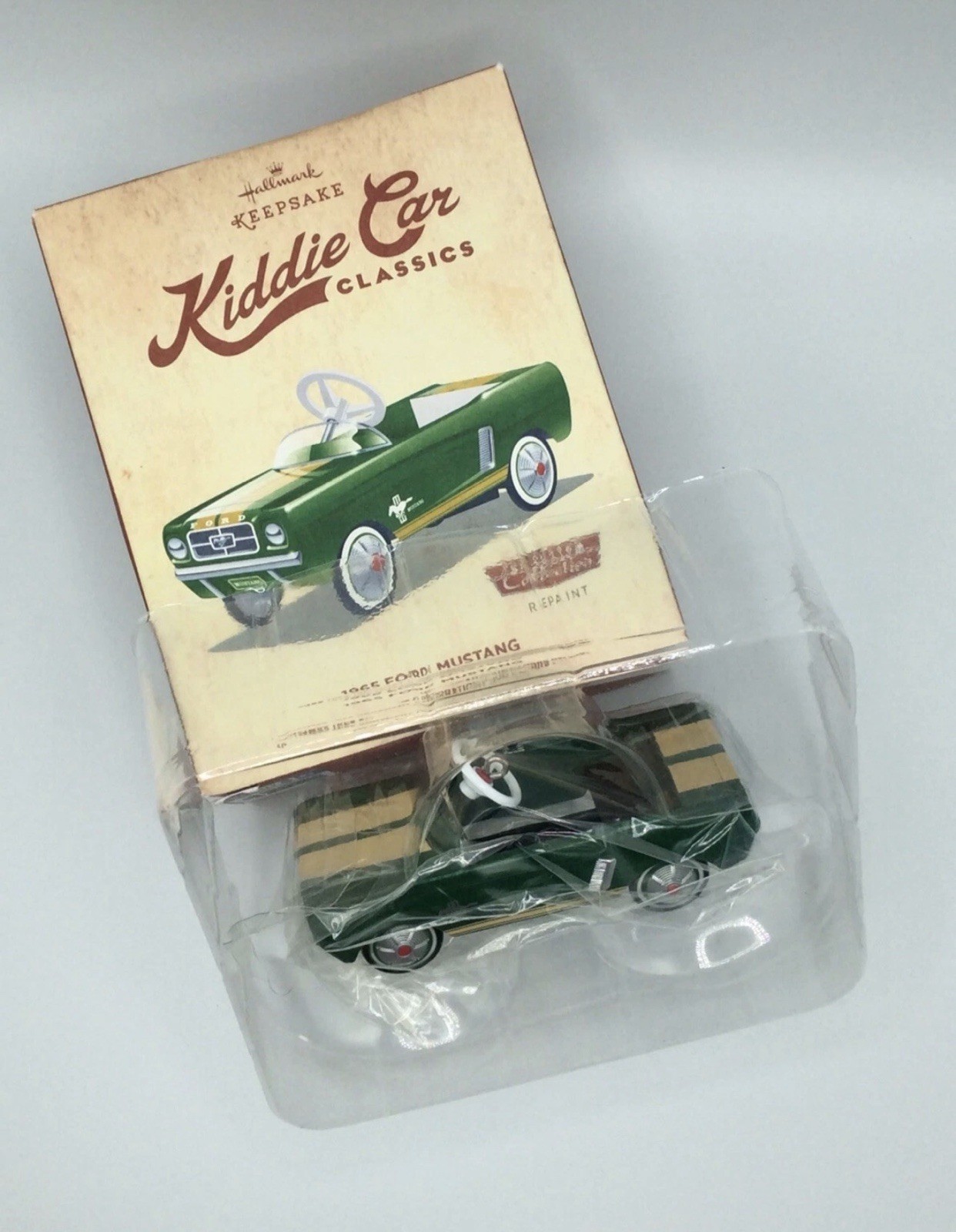 Hallmark Kiddie Car Classics Christmas Tree Ornament 1965 Ford Mustang Green