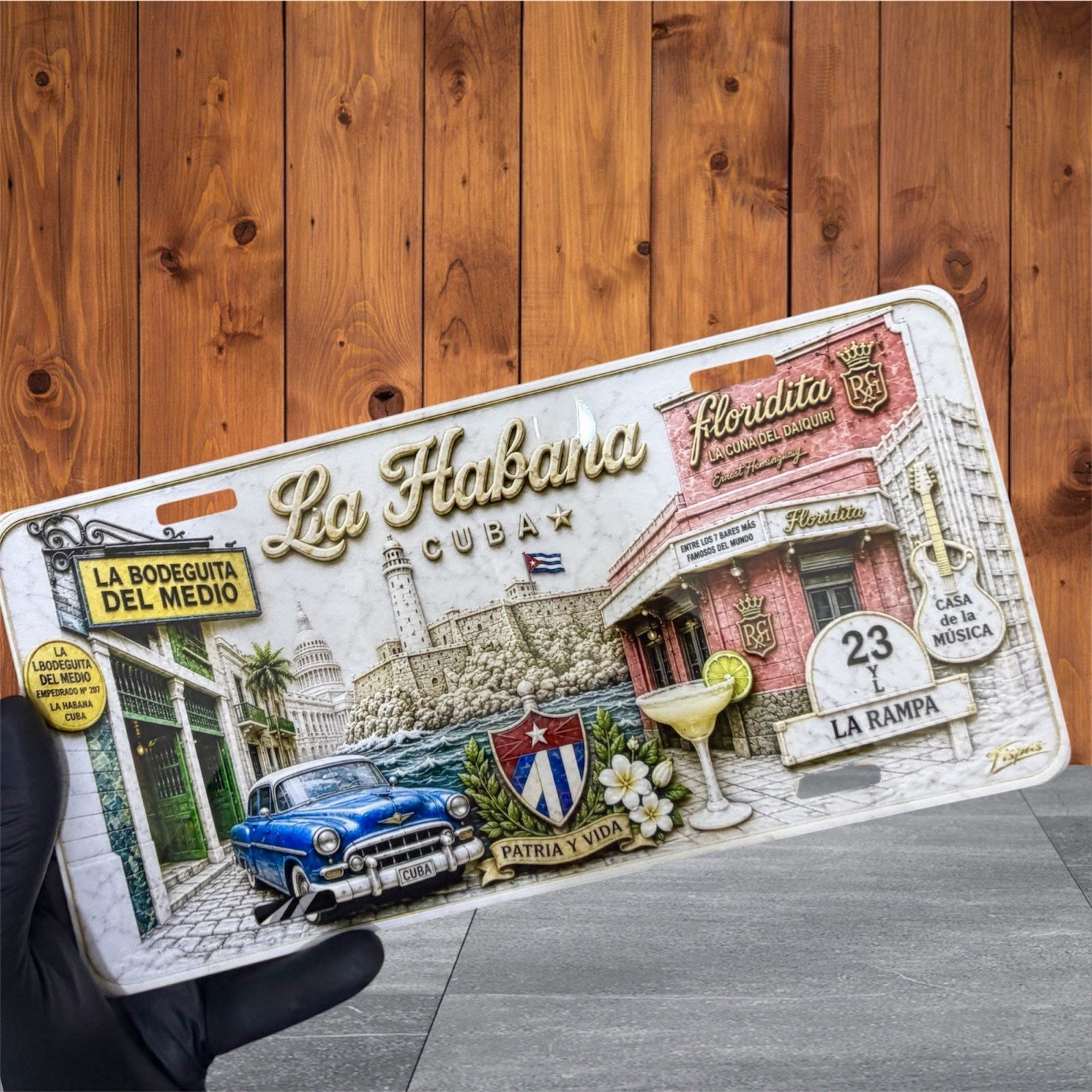 CUBA Decorative Souvenir Plate Sign La Habana La Bodeguita Del Medio Floridita