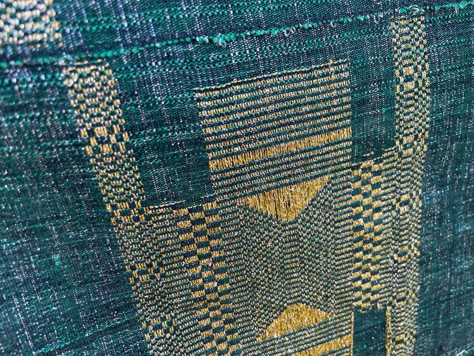 Wall Hanging Geometric Ethnic  Fabric Handmade 49”x75” Strips  8 1/2” Christmas