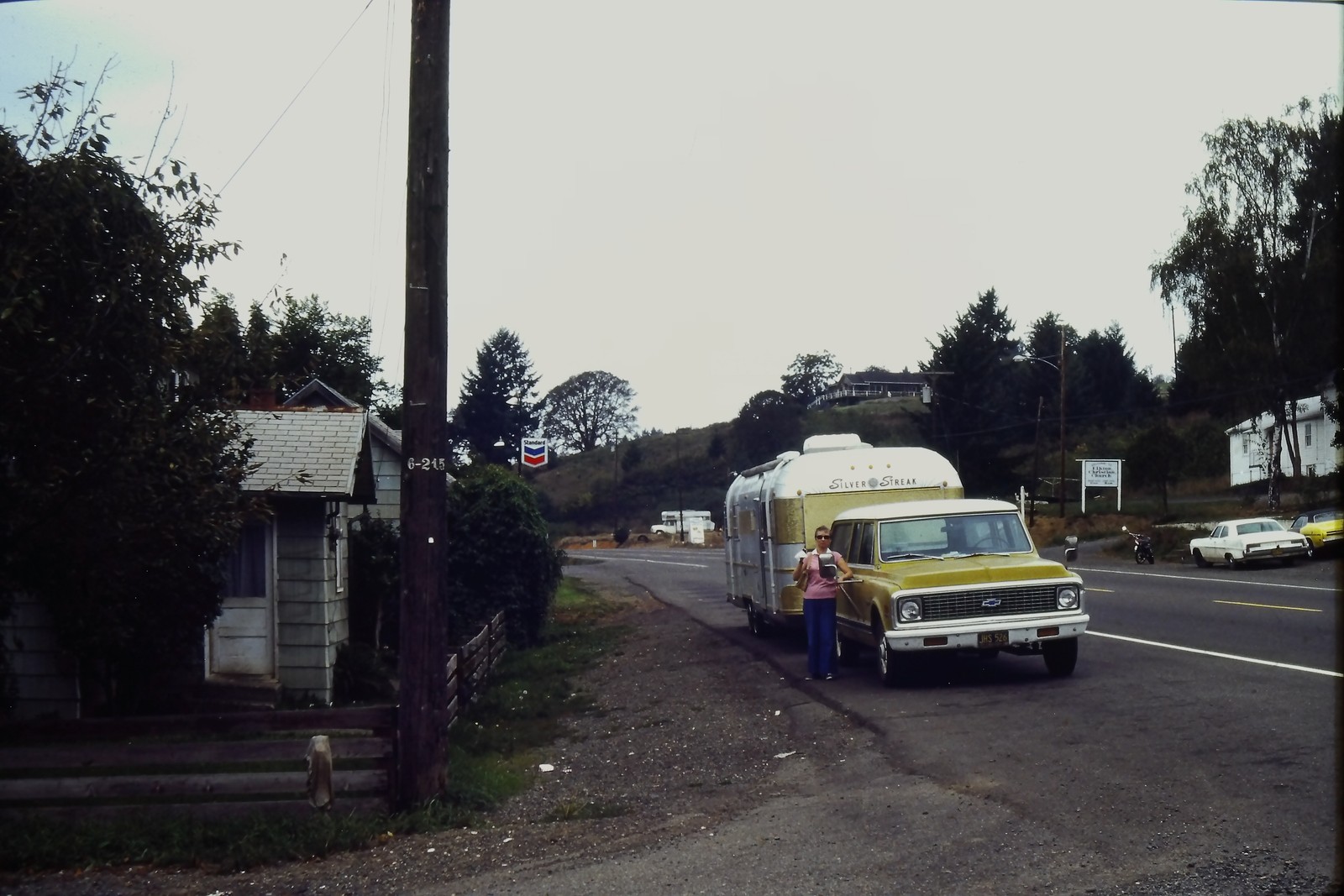c1970's 35mm Slide Film Border, Elkton Oregon Chevrolet Silver Streak American