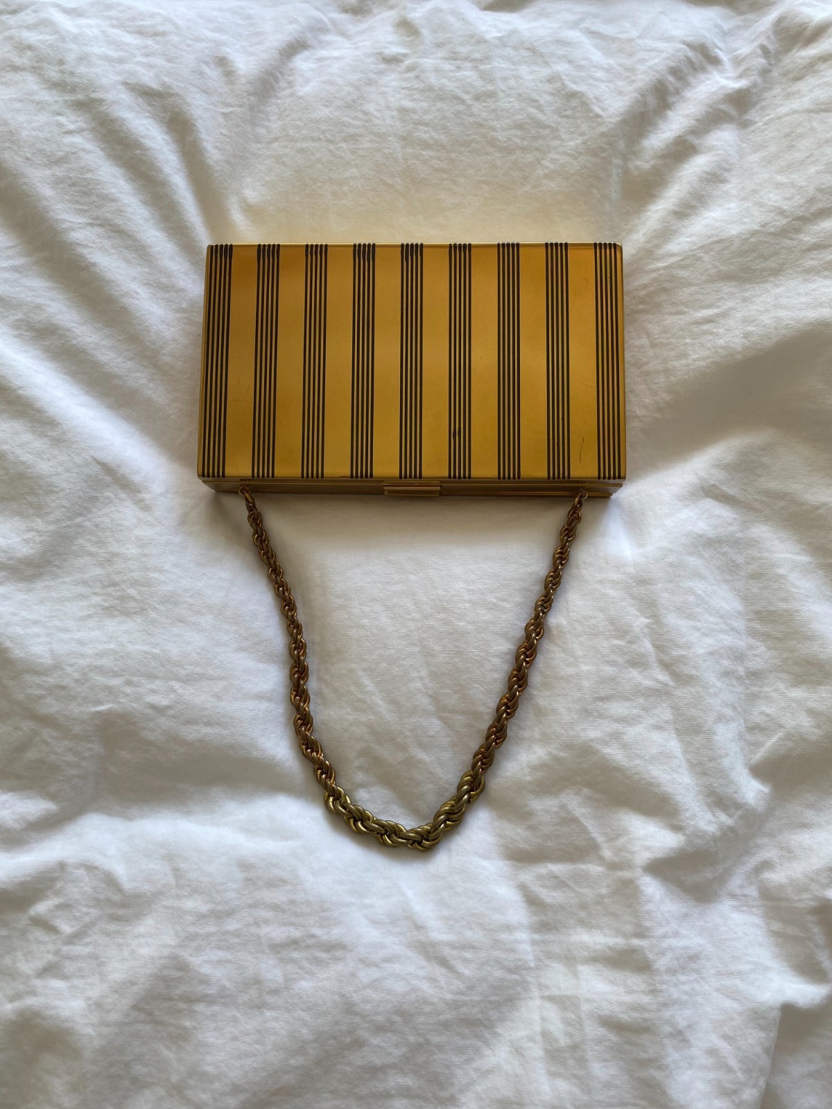 Vintage 1950s Compact Purse Volupte Powder Comb Compact Cigarette Case
