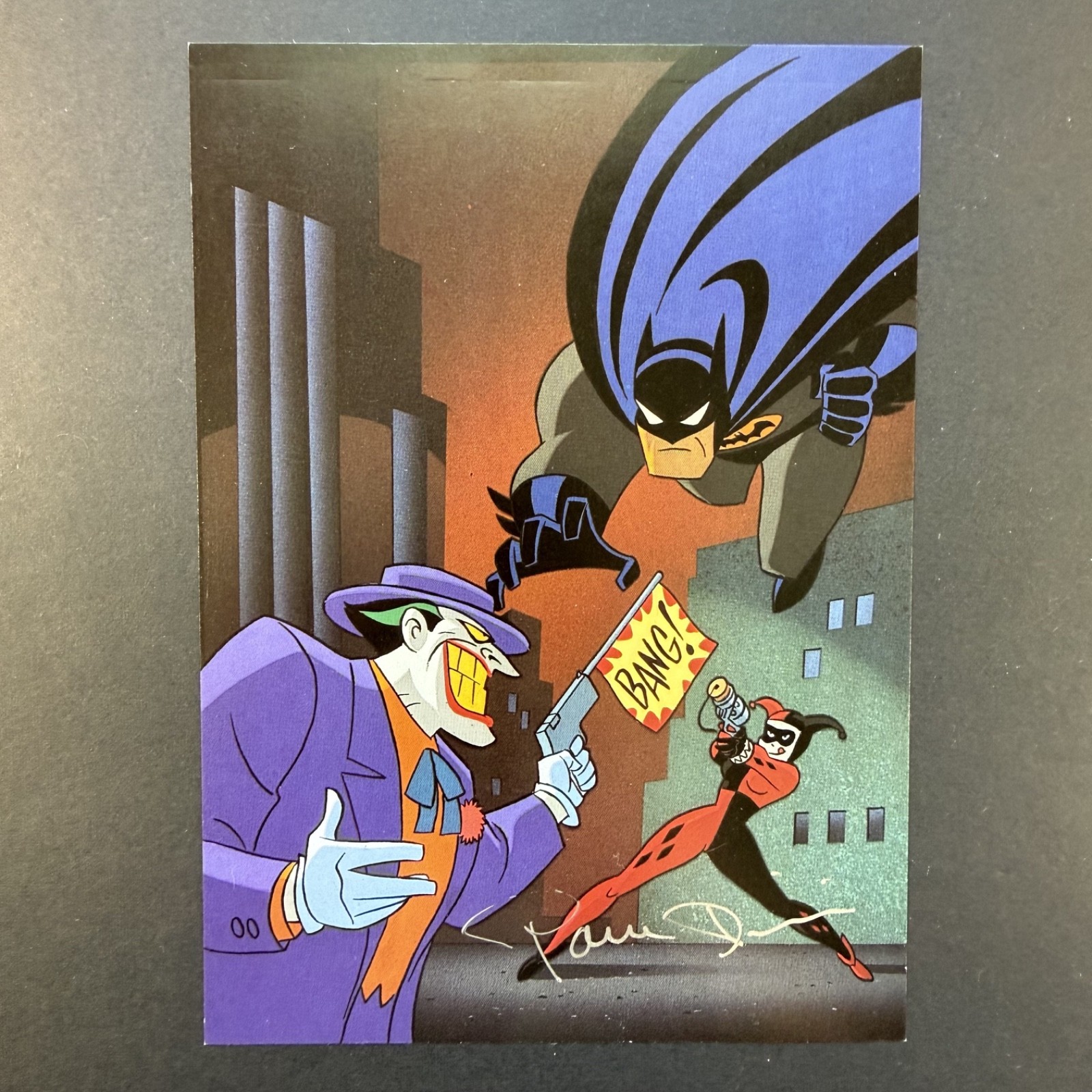 SIGNED Paul Dini Batman Mask of the Phantasm 1993 Postcard Joker Harley Quinn