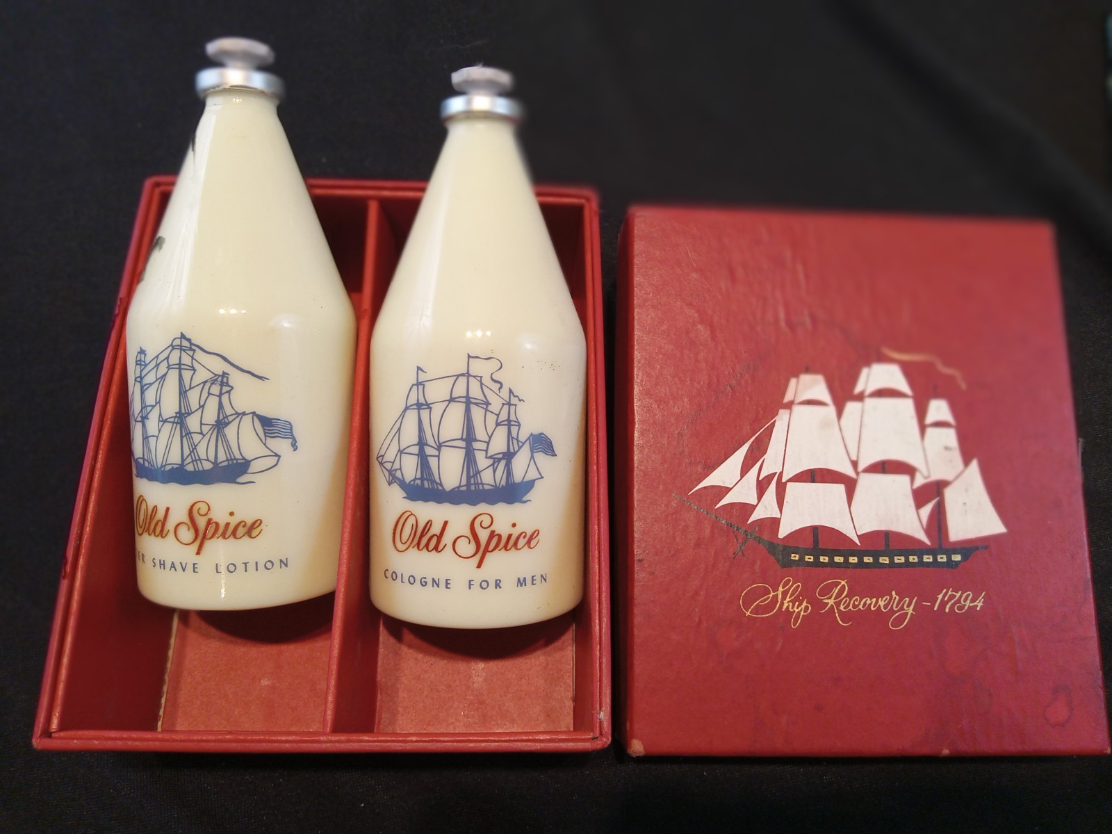 Vintage 1960\'s Old Spice Cologne, After Shave Shulton Original Box