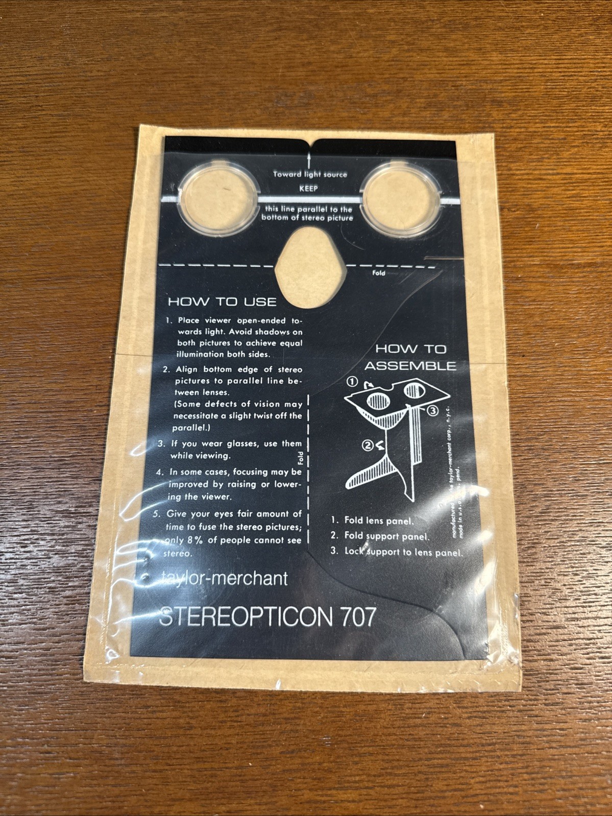 Stereopticon 707 Foldable Stereo Viewer By Taylor-Merchant USA 